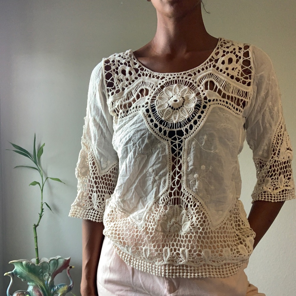 Cotton lace blouse - Picture 5 of 5